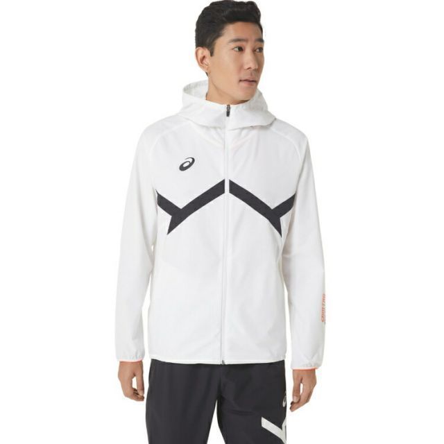 asics アシックス A-I-M STRETCH CLOTH HOODY ブリリアントホワイト 6XL 2031D990 100 | スポーツ メンズ 6XL ホワイト 白 服 衣類 衣料品ウェア ウエア アウター ストレッチクロスフーディージャケット ジャ