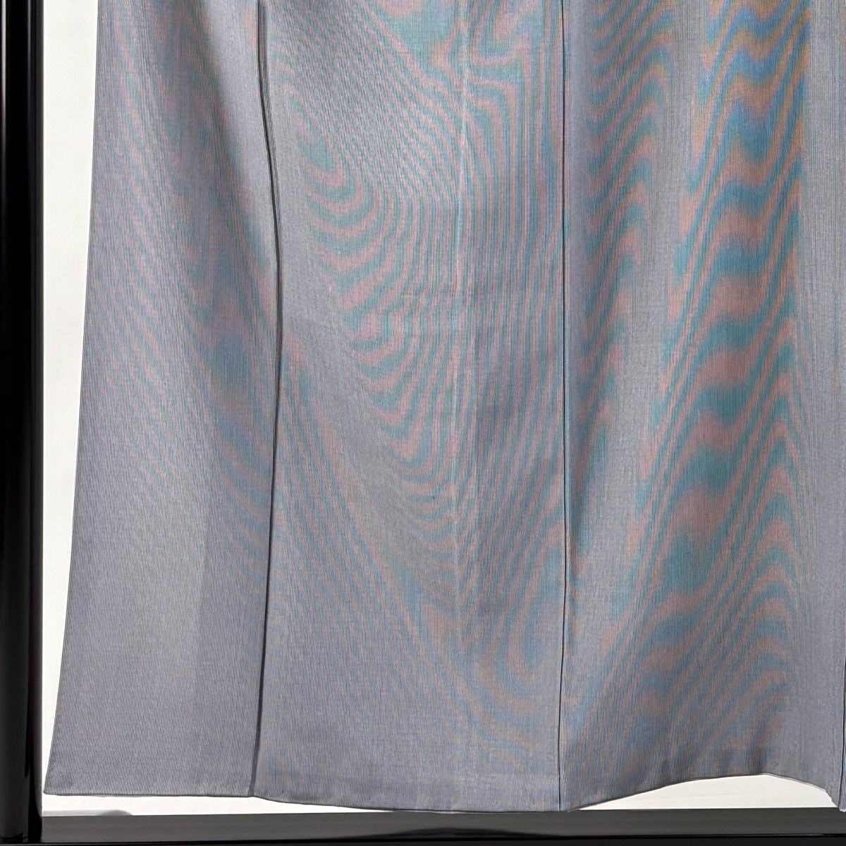 江戸小紋 身丈154.5cm 裄丈63cm S 袷 落款 万筋 青灰色 正絹 名品