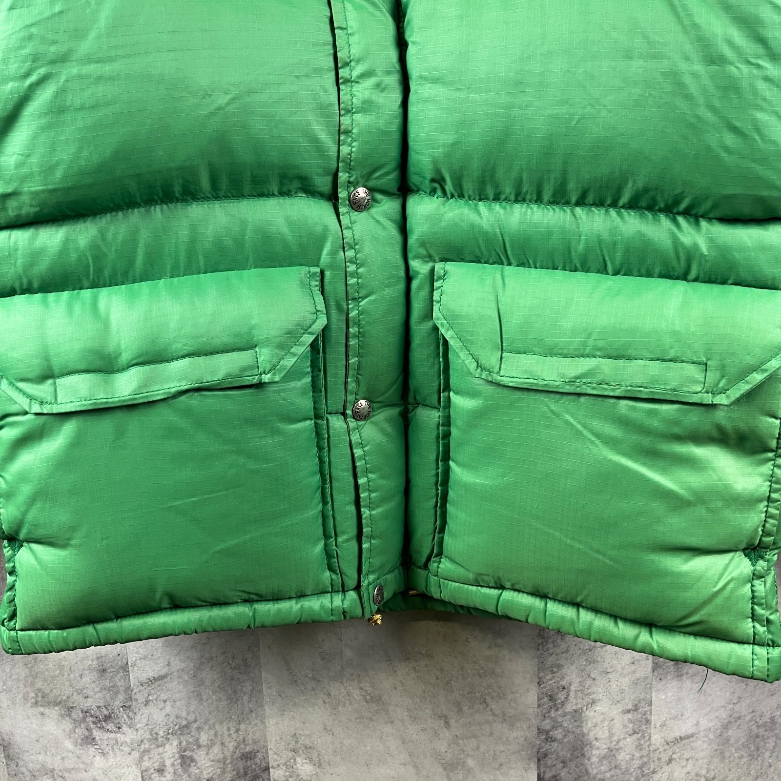 70s USA製 THE NORTH FACE ダウンジャケット 茶タグ リップストップ 