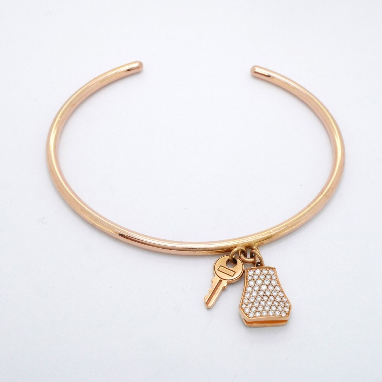 値下げ☆HERMES エルメス サーモンピンク バングル レディース 天白】【HERMES】エルメス バングル ケリークロシェット ダイヤ