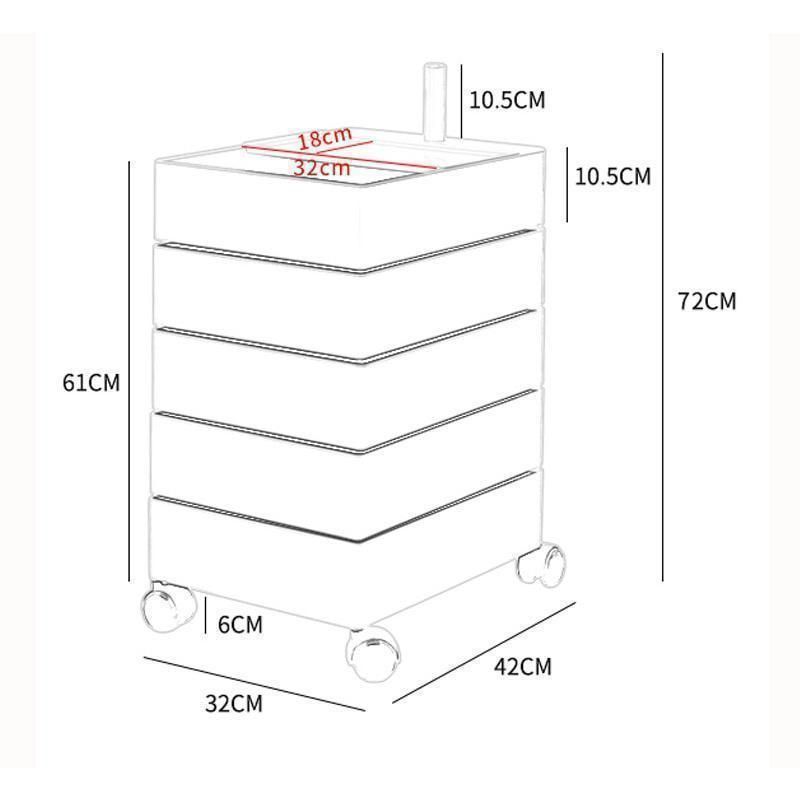 タグ付 ラック ワゴン キャスター付き 5段 ラック 透明 クリア 収納 ラック 収納棚 回転式 トレイワゴン回転 スリム レトロ カラフル 韓国インテリア 臨場感のある