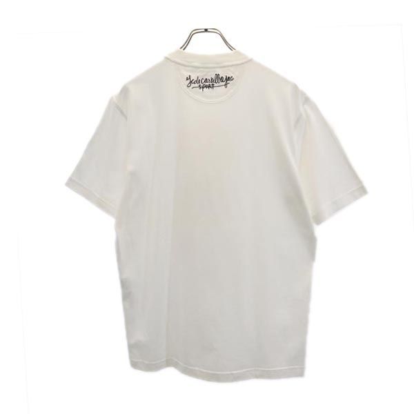 カステルバジャック プリント 半袖 Tシャツ 1 ホワイト系 JC de CASTELBAJAC ロゴ メンズ 【中古】 【230801】 メール便可  - 商品はお値下げ可能