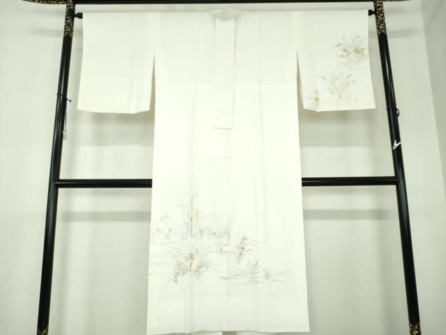 平和屋着物●上質な長襦袢 袷 流水秋草文 金銀彩 正絹 DAAX4657ps