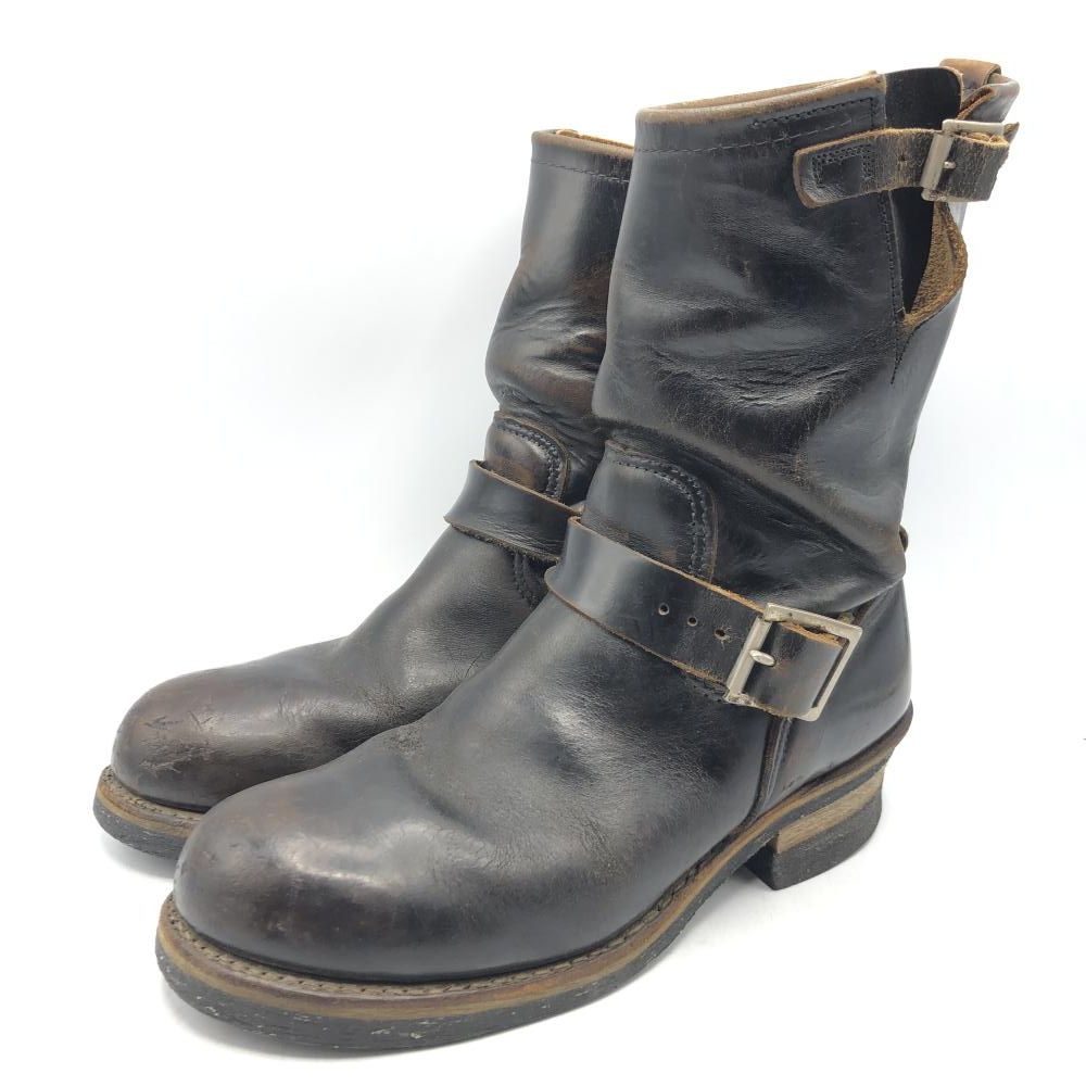 RED WING 2268 エンジニアブーツ 8D レッドウィング ヴィンテージ 8D 中古 PT91プリントレッドウィング 2268 エンジニア 黒 ブラック