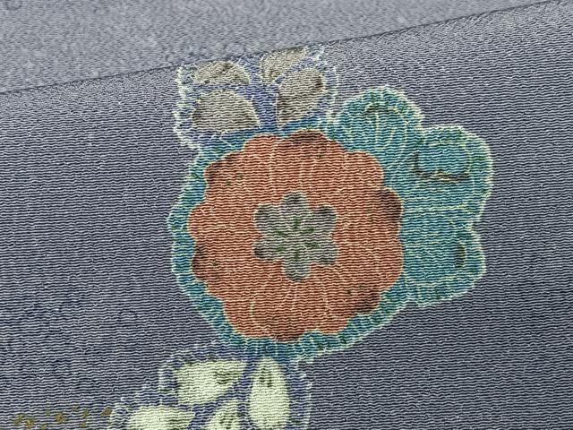 平和屋着物□上質な小紋 辻が花 金彩 鬼しぼ縮緬 正絹 逸品 CAAU6446xe  