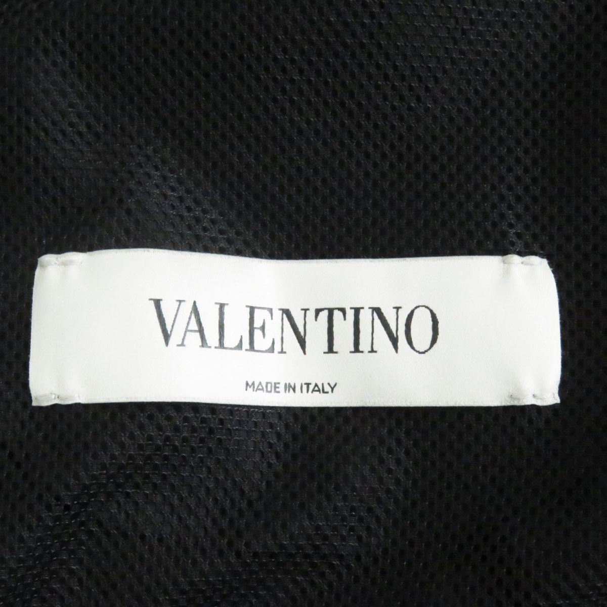 美品□20AW VALENTINO/ヴァレンティノ UV3CI3555AT ロゴプリント フーデッド ナイロンパーカー/ブルゾン ネイビー 48 イタリア製 正規品