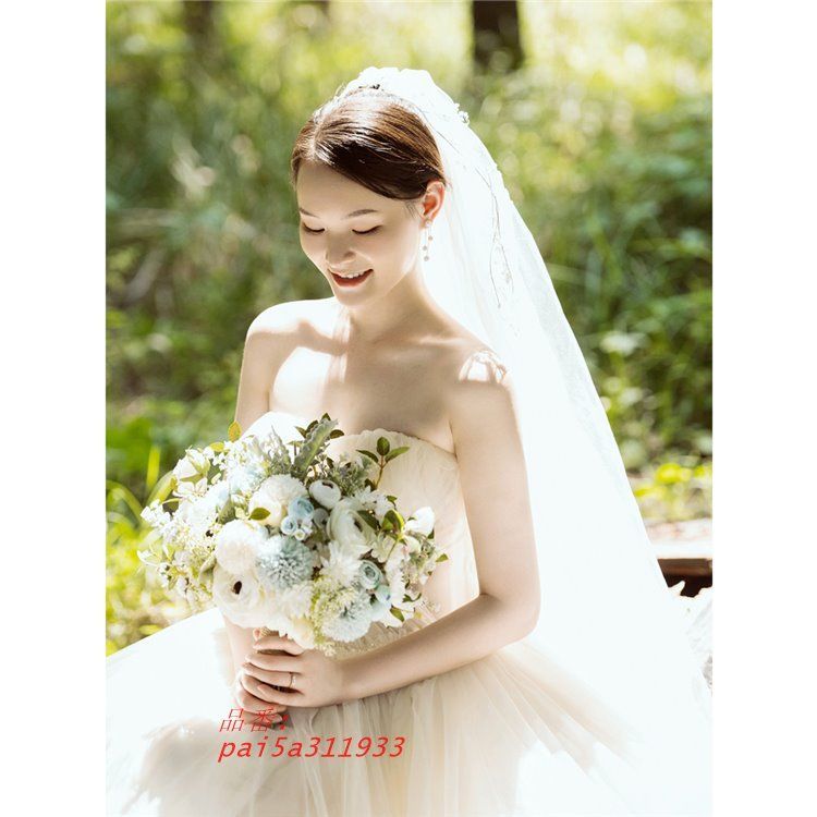 ウェディングドレス ロングドレス Aラインドレス チュール ビスチェ ベアトップ 花嫁 前撮り ウエディングドレス 二次会 結婚式 ふわふわ ブライダル pai5a311933