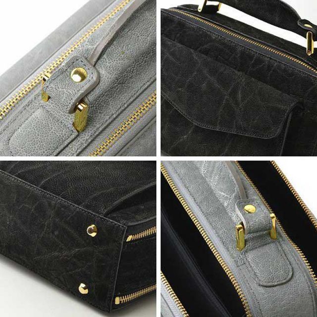 【長財布付き】高級象皮セカンドバッグ未使用 クラッチバッグ セカンドバッグ メンズ 男性用 象革 本革 ダブル