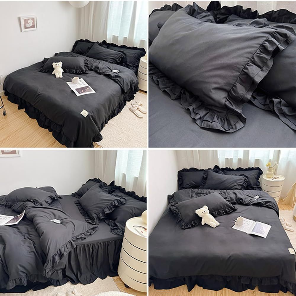 布団カバーセット フリル 寝具カバーセット 3点セット 4点セット
