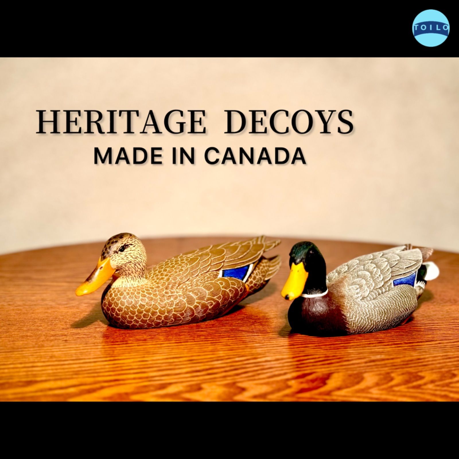 ◉HERITAGE DECOYS／ヘリテージ デコイ◉J.B.GARTON◉Mallard◉マガモ◉カナダ製◉置き物◉インテリア◉鴨◉かも◉ -  メルカリ