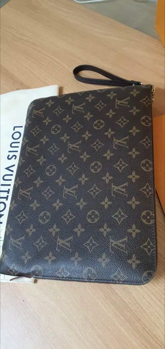 ルイヴィトン エテュイ ヴォヤージュ MM クラッチバッグ フューシャ S級 保証書O KARIMZIABAT_FR