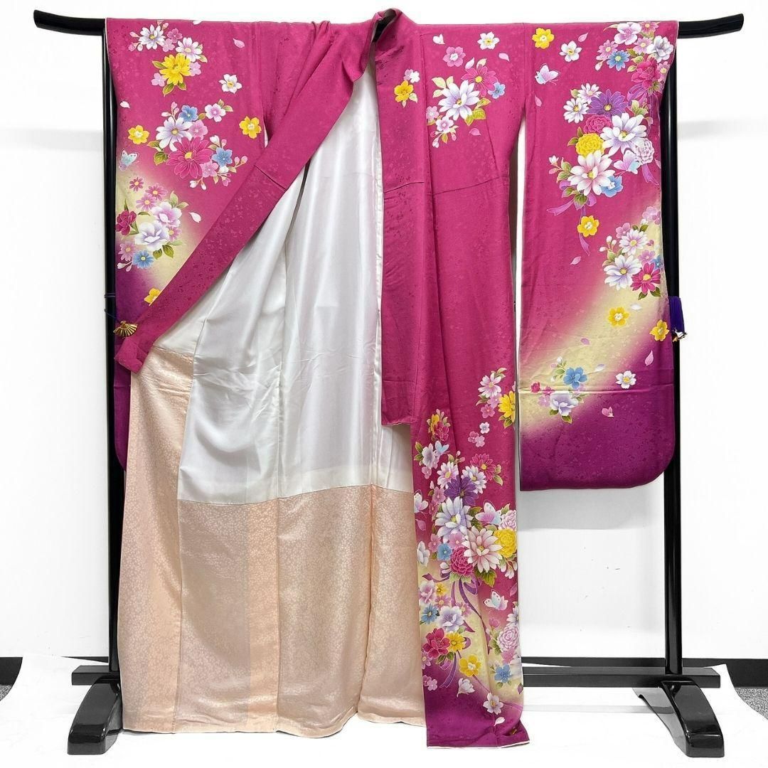 振袖6点セット 振袖 袋帯 花吹雪 グラデーション 着物 094a p 【公式通販】
