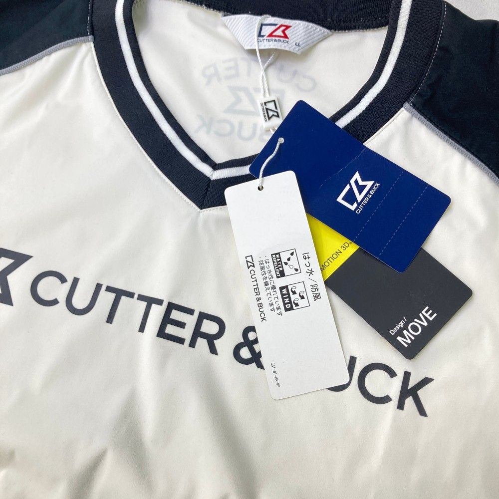サイズ：LL CUTTER&BUCK カッターアンドバック  バイカラー 長袖ジャケット  ホワイト系 [240101454718] ゴルフウェア メンズ ストスト サイズ：LL CUTTER&BUCK カッターアンドバック バイカラー 長袖
