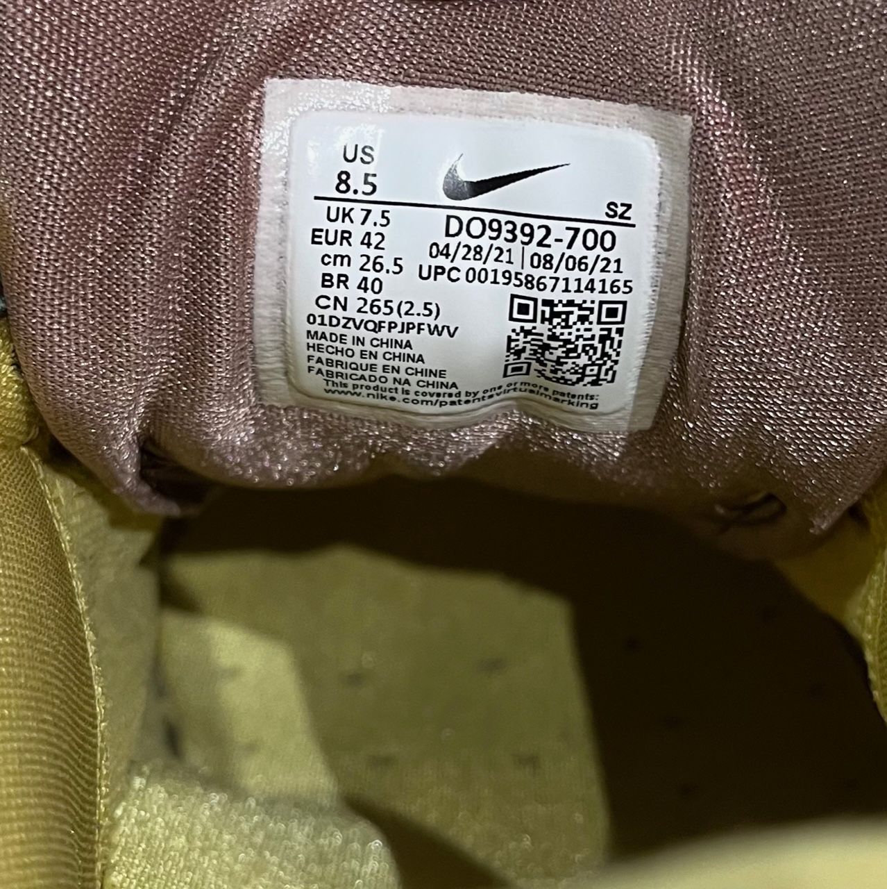 国内正規 Travis Scott Nike Air Max 1 CACT.US Gold サターンゴールド 