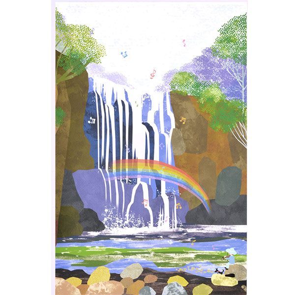 絵画、アートです。 ジークレー版画 額装絵画 ホラグチカヨ 「Matching Pattern Blue」 350