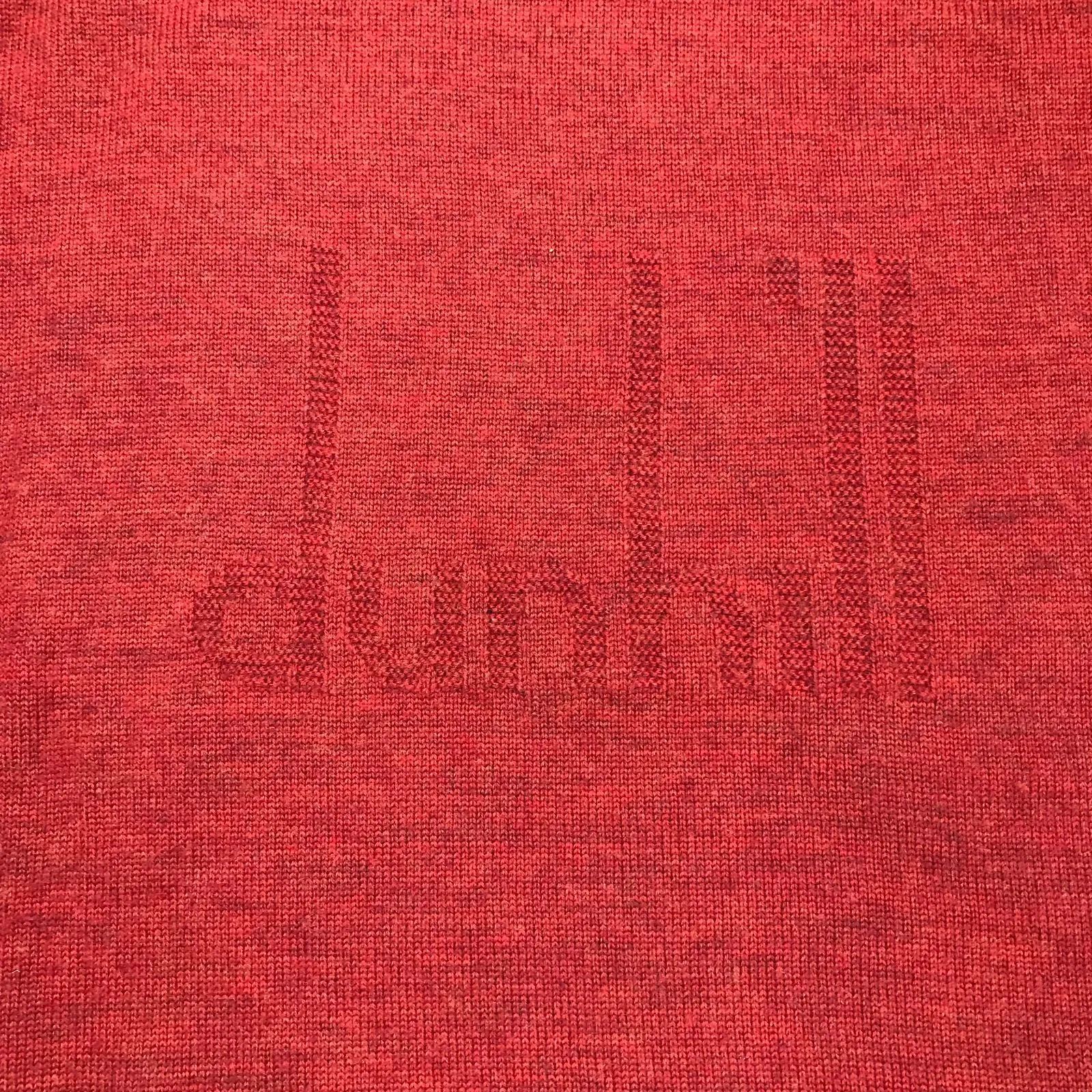 【 Dunhill 】ダンヒル ロゴニット セーター レッド Lサイズ