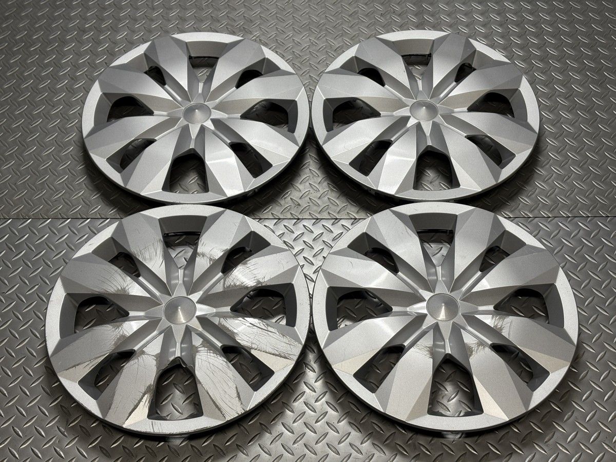 【ヤマト便送料着払い】トヨタ純正 スチール ホイール 14インチ×5.0J PCD100 インセット約43mm 4本セット ホイールキャップ、ナット付き ◇ 溝あり トヨタ プロボックス NCP160 純正 スチールホイール タイヤ