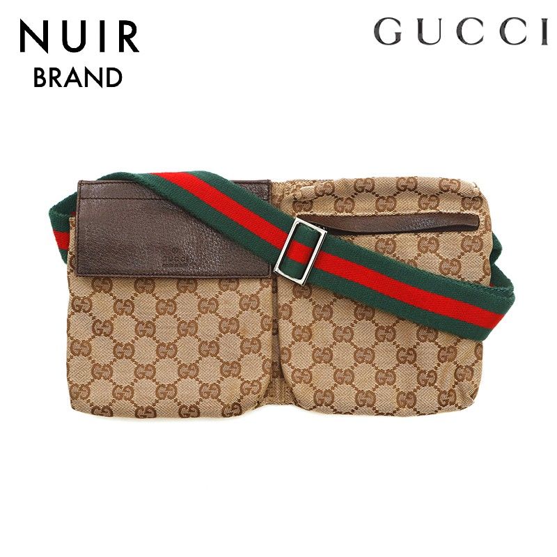 GUCCI グッチ ウエストバッグ GGキャンバス シェリーライン - メルカリ