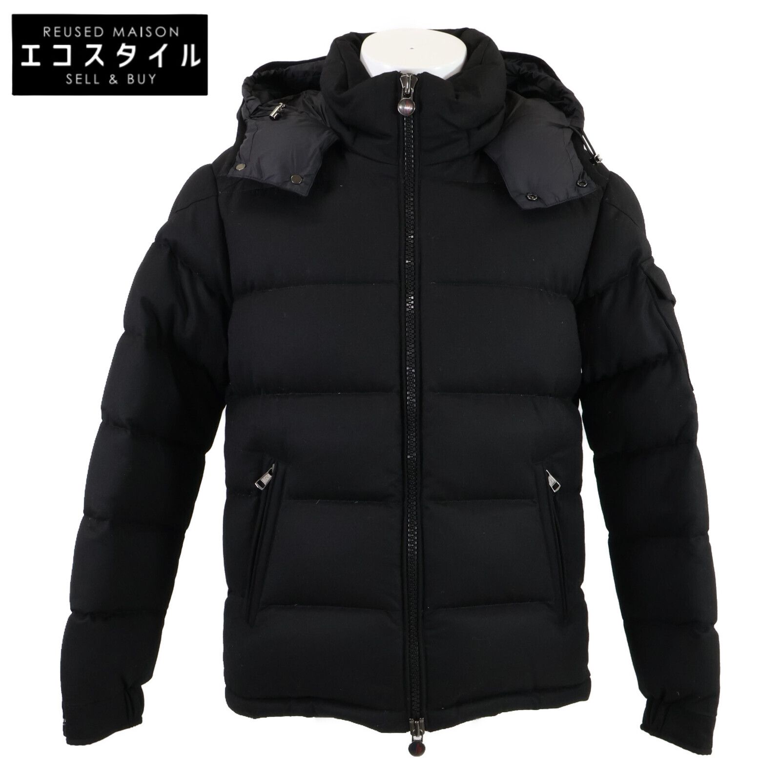 MONCLER モンクレール 【美品/国内正規/22年製】MONTGENEVRE モンジュネーブル ウール フード付ダウン 1