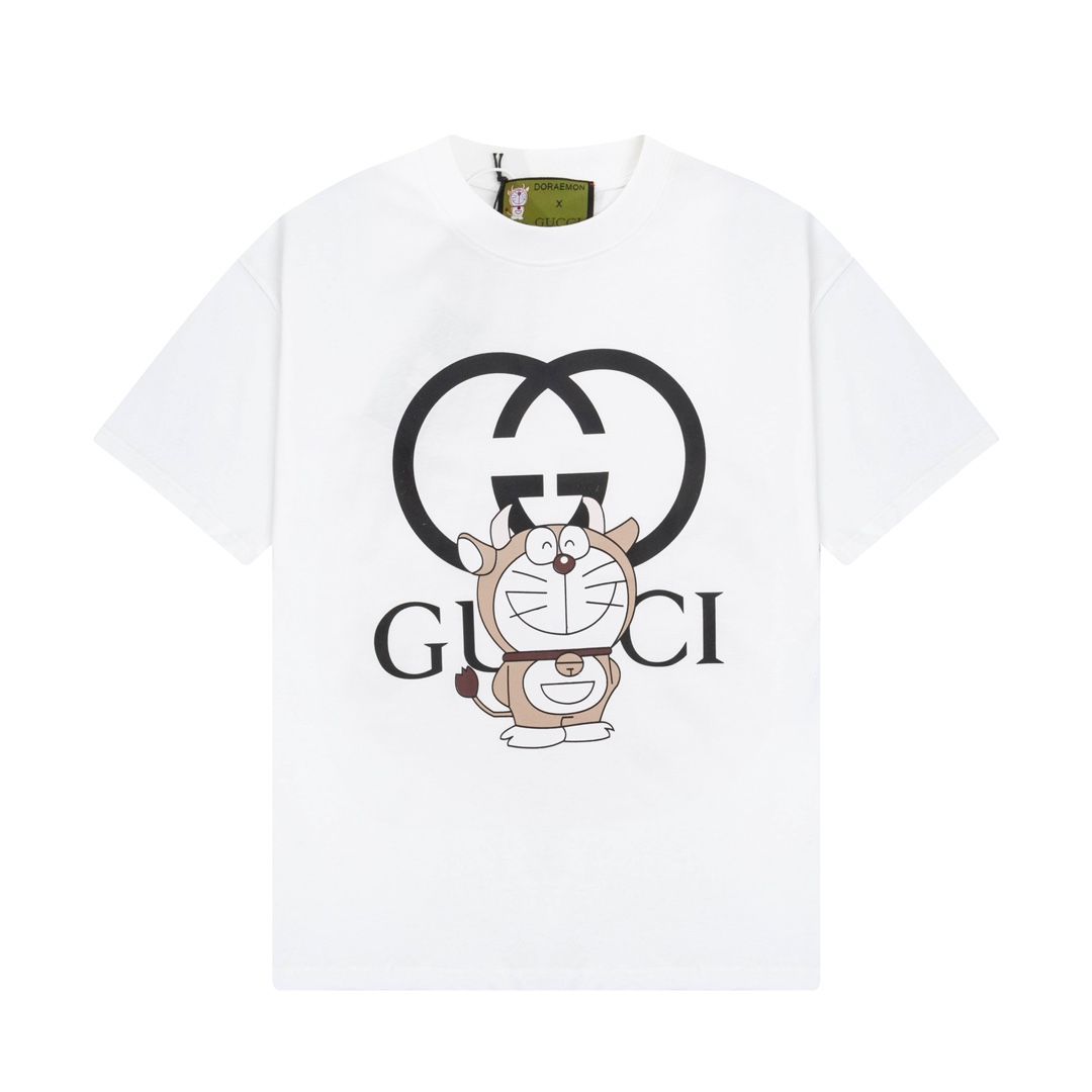 Gucci x Doraemon 半袖Tシャツ 男女兼用