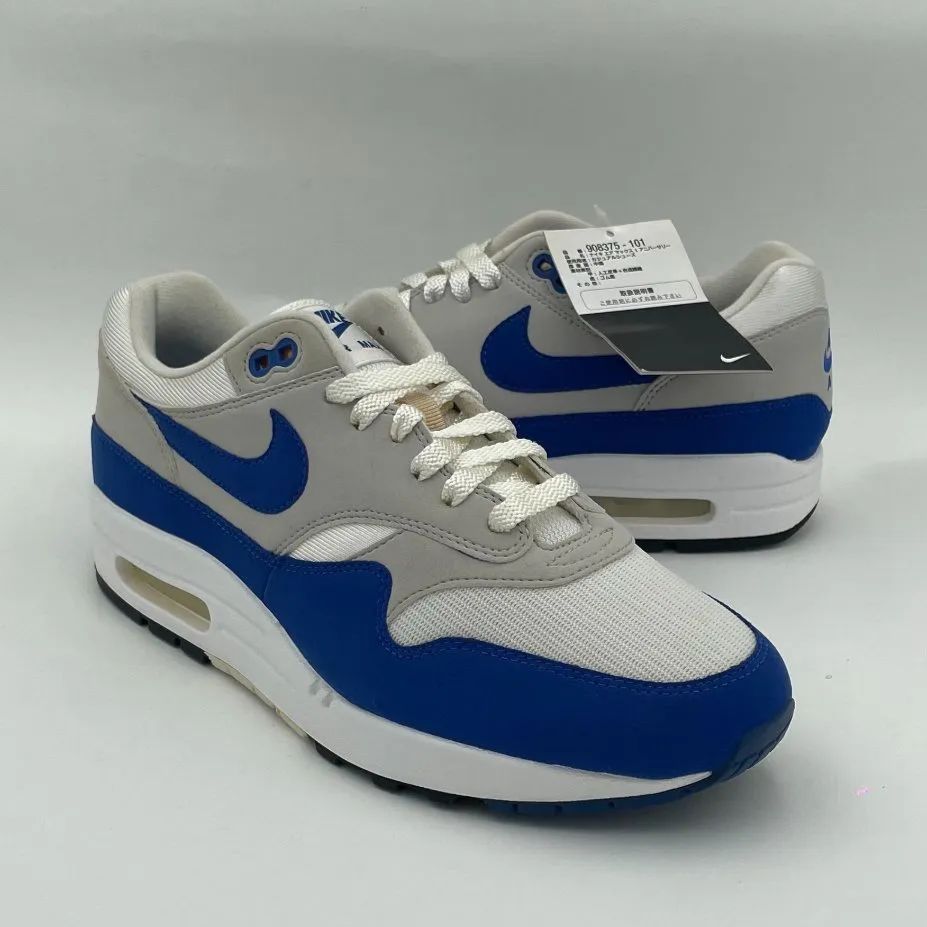 NIKE AIR MAX 1 OG ANNIVERSARY ROYAL ナイキ エア マックス ワン アニバーサリー ロイヤル 青 白 27cm  908375 101 - メルカリ