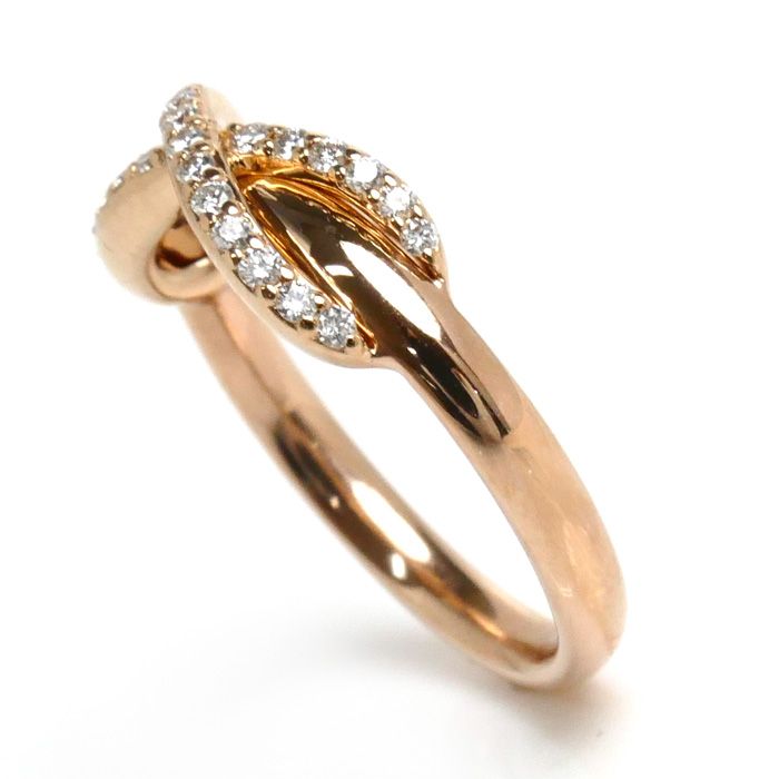 TIFFANY-Co. ティファニー K18PG ピンクゴールド インフィニティ ダイヤ リング 指輪 ダイヤモンド 8号 3.5g レディース