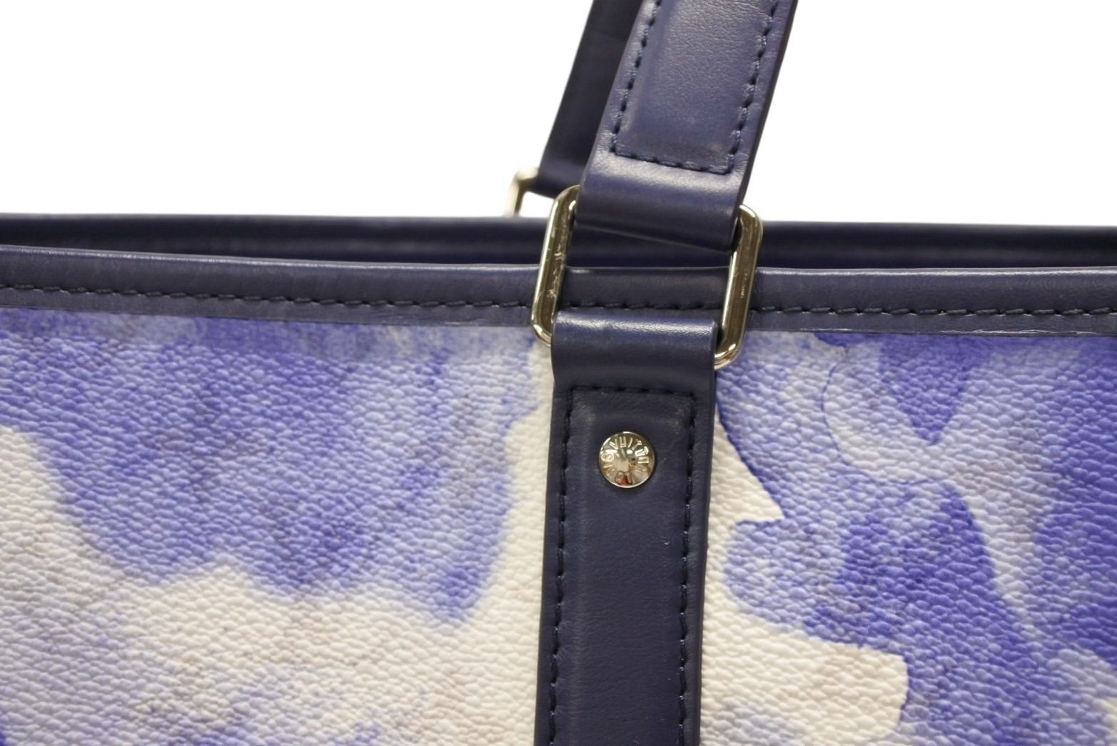 LOUIS VUITTON ルイヴィトン ウィークエンド トートPM M45756 IC PVC レザー ブルー ホワイト シルバー金具 4b007493 KARIMZIABAT_FR