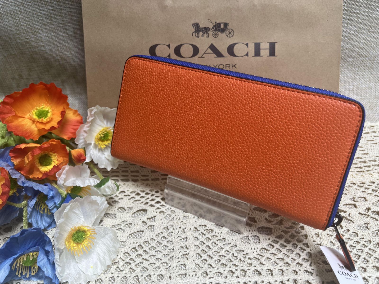 COACH 長財布 コーチ 財布 アコーディオン ラウンドファスナー 