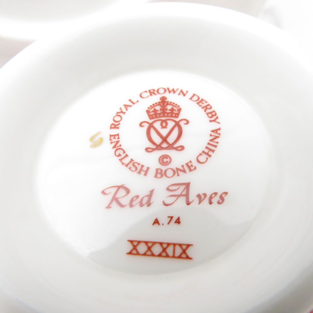 美品 Royal Crown Derby ロイヤルクラウンダービー Red Aves エイビ