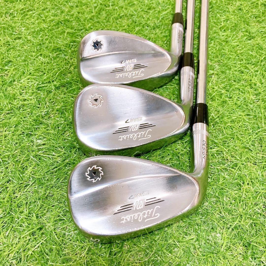 3レフティー タイトリスト ボーケイ SM 7 ゴルフクラブ ウェッジ 3本