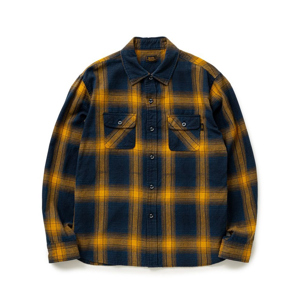 RATS/ラッツ】COTTON LINEN CHECK SHIRT / コットンリネン RATS/ラッツ】COTTON LINEN CHECK SHIRT / コットンリネン