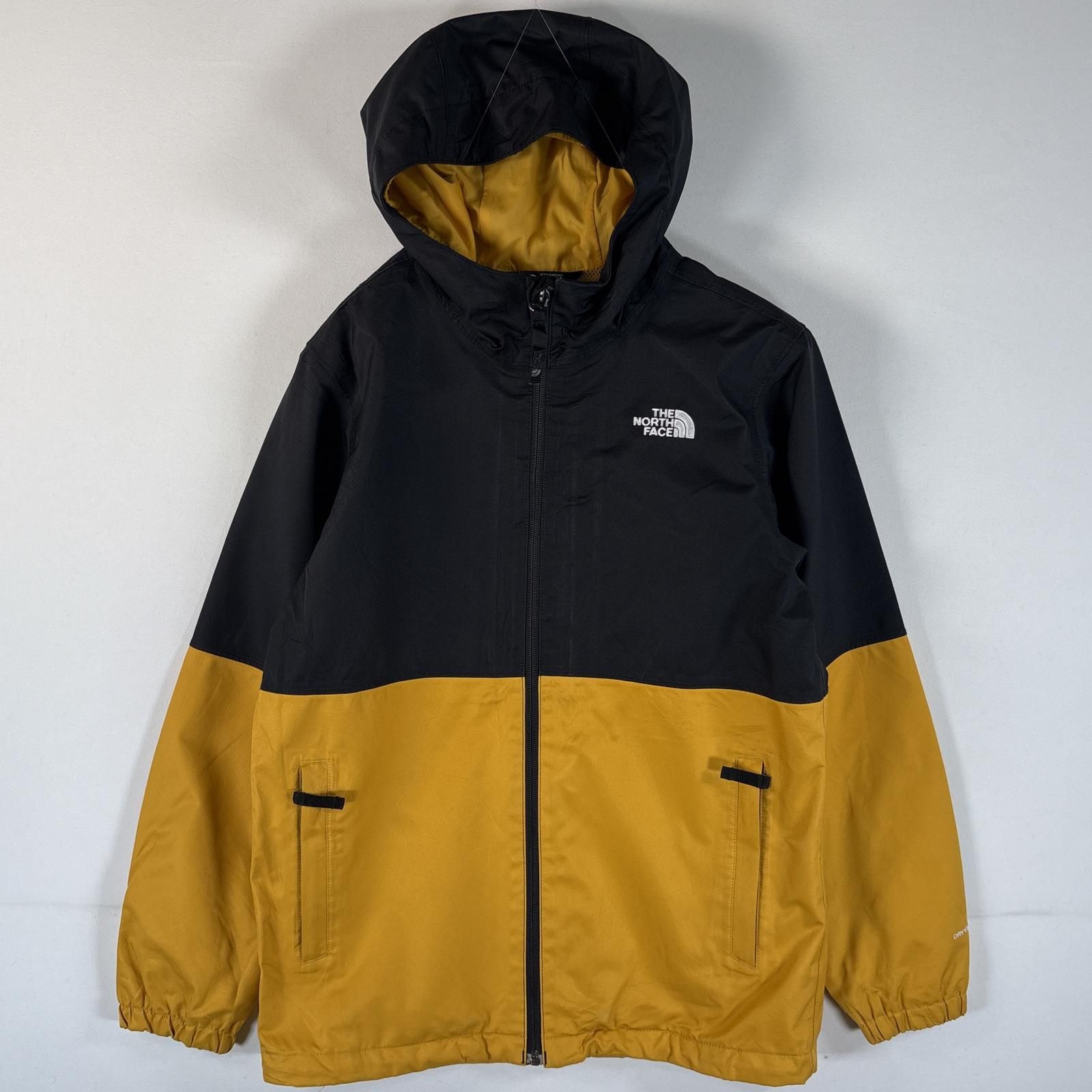 古着 ザ・ノースフェイス THE NORTH FACE ナイロンジャケット マウンテンパーカー ツートンカラー アウトドア  L 14-16  イエロー ボーイズ