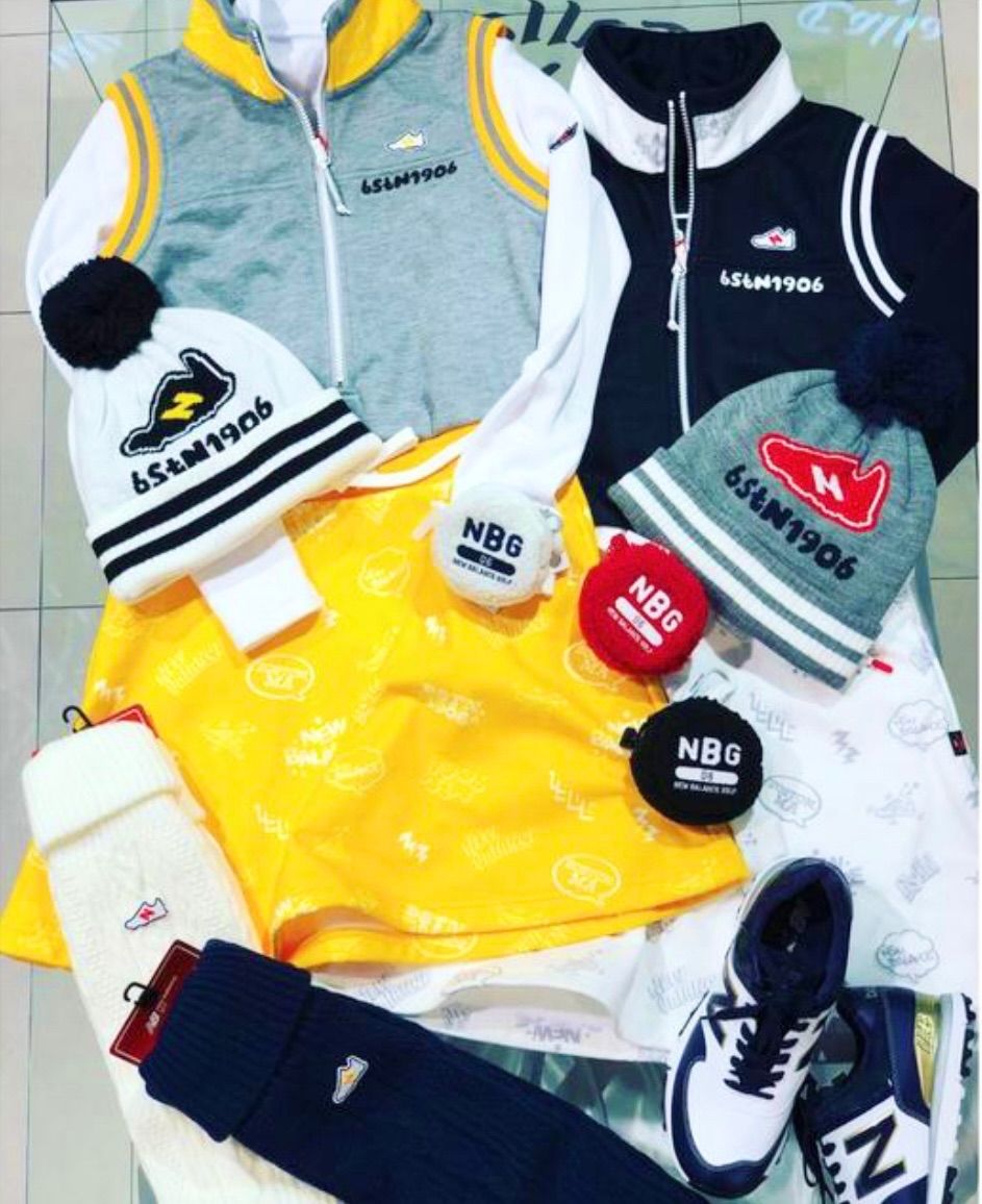 ニューバランスゴルフ　②点　保温防風裏起毛ワンピース　ぽんぽん付きニット帽 ニット帽 レディース ボンボン ポンポン 韓国風 防寒 裏ボア 裏