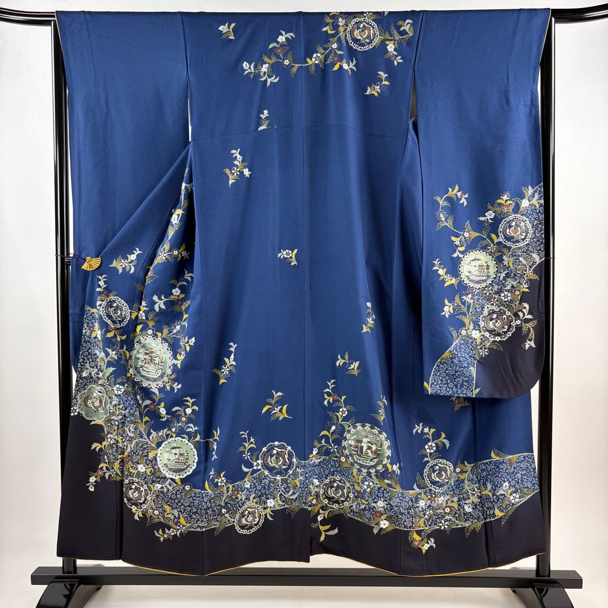 FN11547u 早い者勝ち！着物 振袖 正絹 151〜161cm 赤 レトロ鶴柄 正絹振袖【175】 – SAKURA TOKYO