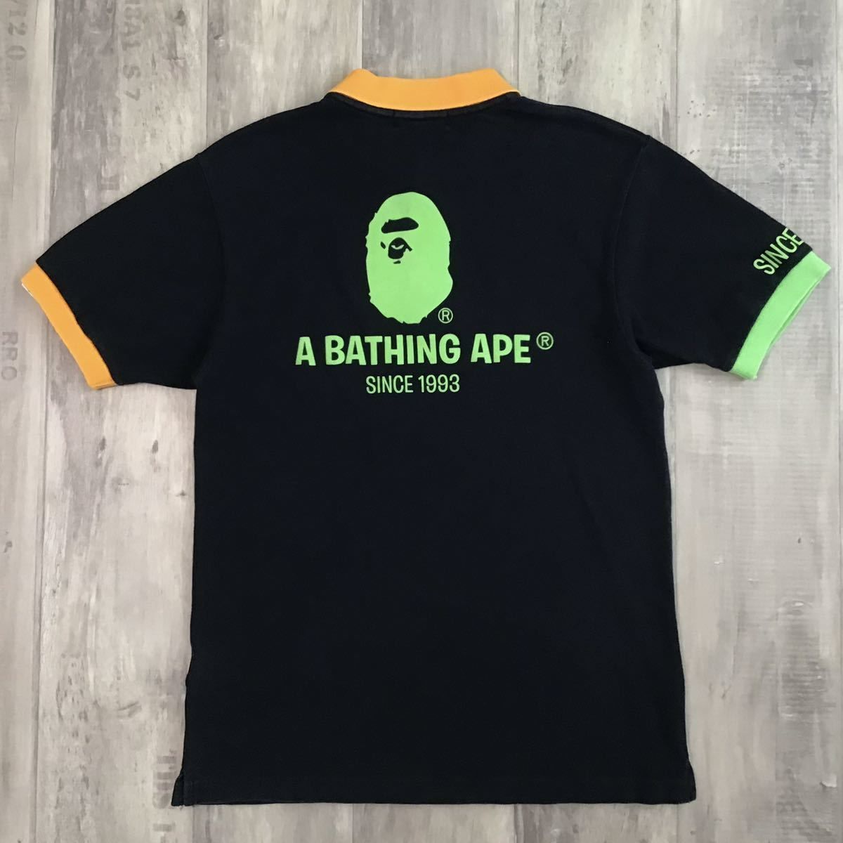 APE HEAD ポロシャツ Mサイズ black a bathing ape BAPE polo