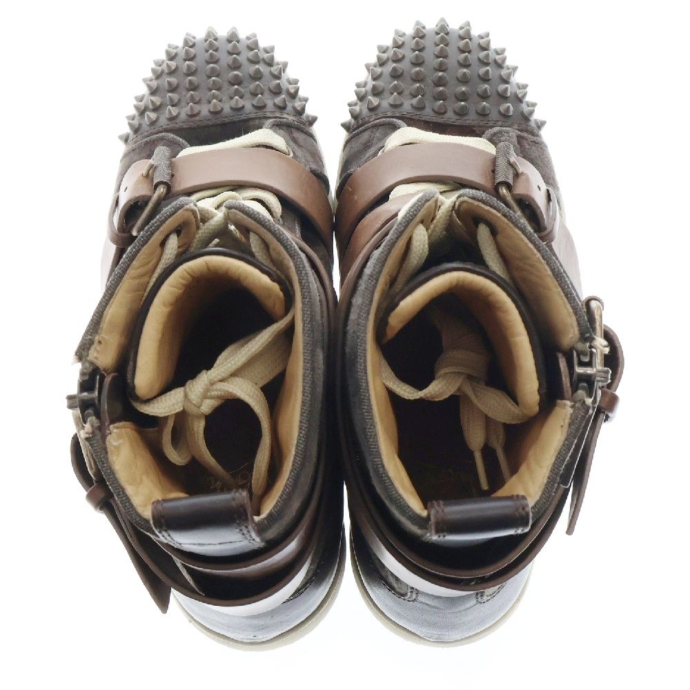 Christian Louboutin スタッズスニーカー ブラウン CHRISTIAN LOUBOUTIN (クリスチャンルブタン) ベルトデザイン