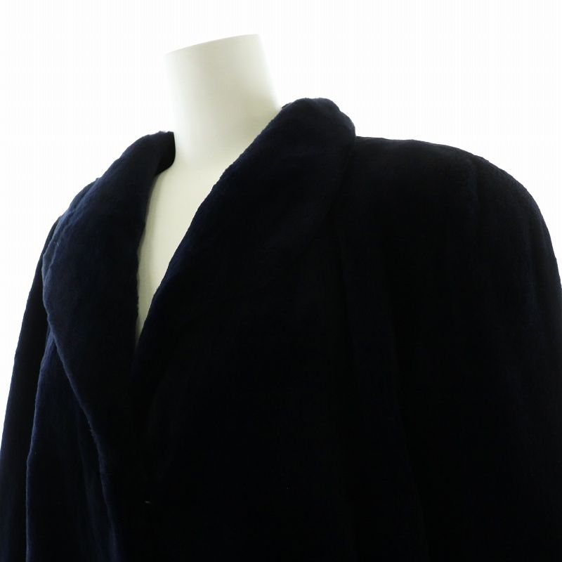 ムーンバット MOONBAT ファーフラッシュ FUR FLASH 毛皮コート シェアードミンクファー ミンク ネーム刺繍入り ロング 総裏地 9-11 M-L 紺 ネイビー GY18 MQ SIROKUMA-CORPORATION_COM
