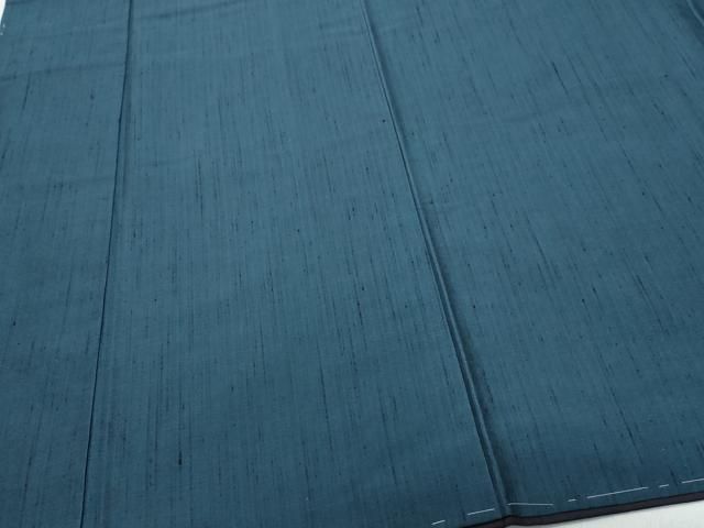 平和屋着物○男性 紬 アンサンブル 褐返色 正絹 逸品 未使用