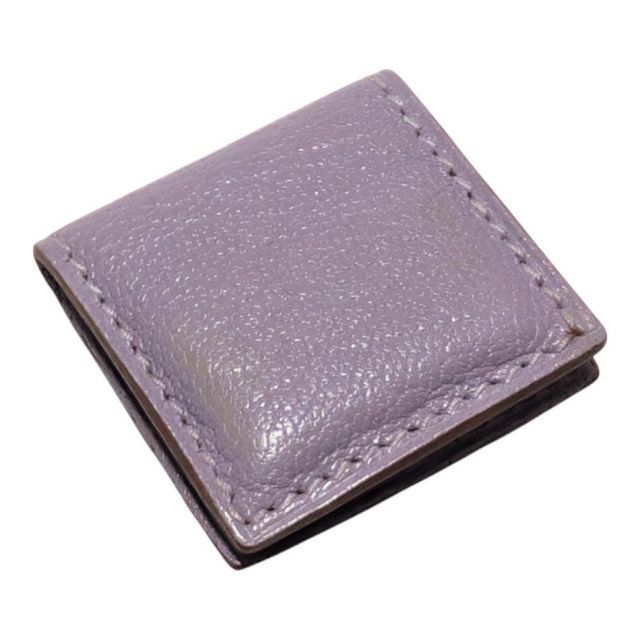 エルメス シェーブル マグネット式 マネークリップ レザー パープル