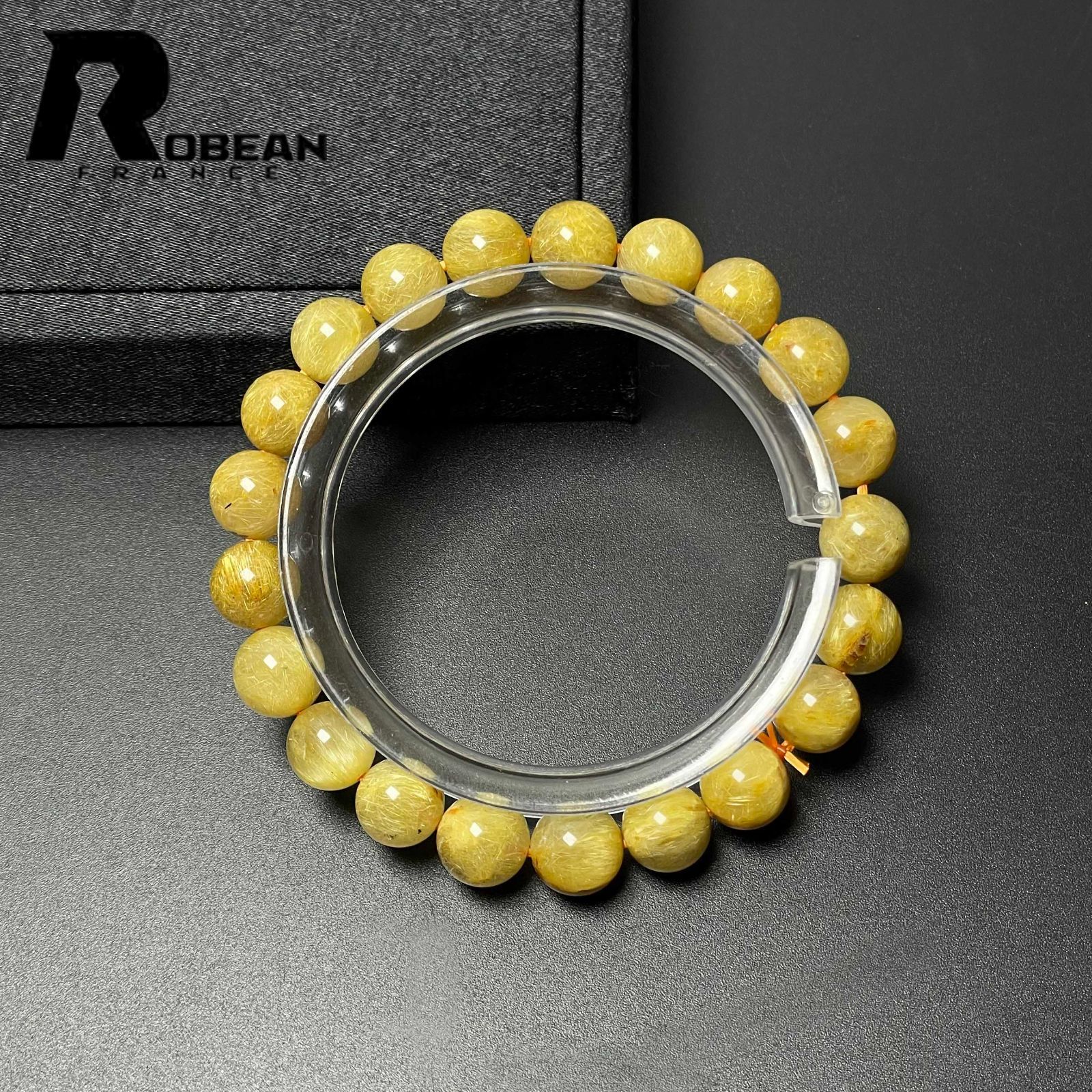 限定一点】 絶賛 EU製 ROBEAN・黄金タイチンルチルブレスレット 