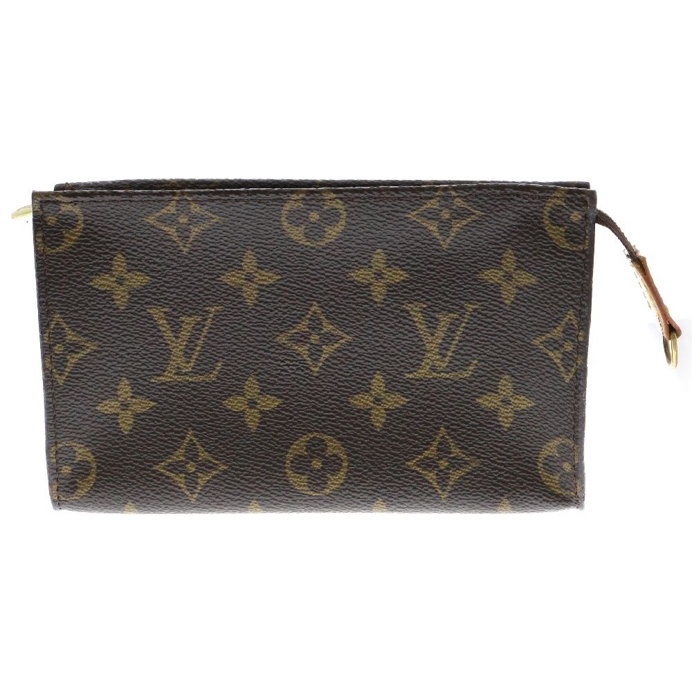 LOUIS VUITTON ルイヴィトン モノグラム バケットPM付属品 ポーチ ブラウン PVC×レザー