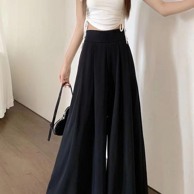 JETタック入りワイドパンツ　スカンツ美品 タック入りスカンツワイドパンツレディース[品番：II000011572