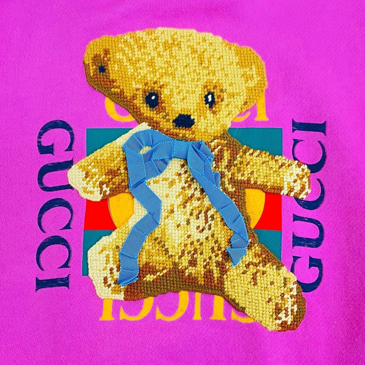 GUCCI グッチ テディベアパッチスウェット トレーナー ピンク XS