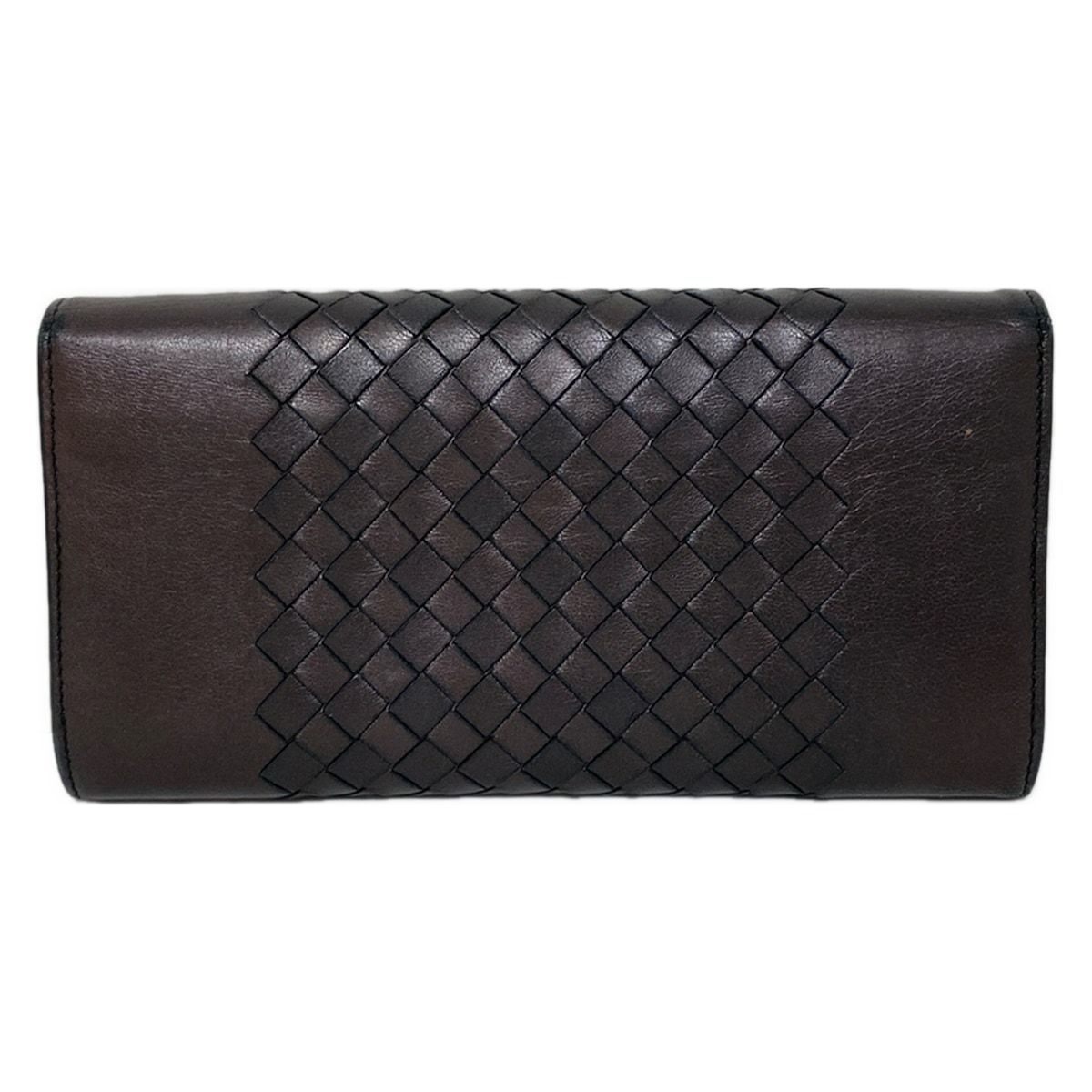 BOTTEGA VENETA ダークブラウン 長財布 美品】ボッテガヴェネタ