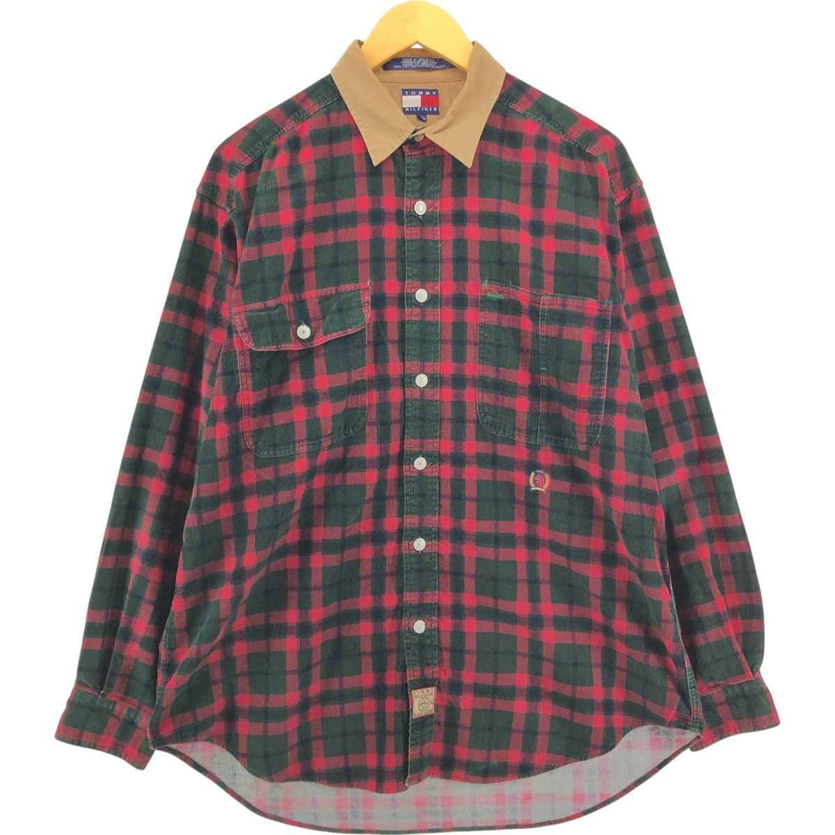 希少]90sTOMMY HILFIGER トミーヒルフィガー ラガーシャツ - 2026年