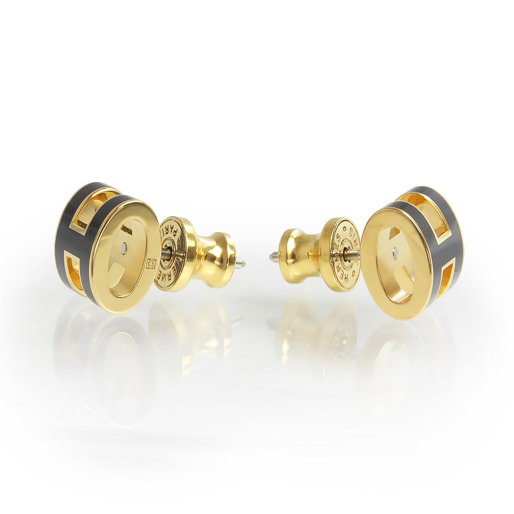 新品未使用】HERMES/エルメス/ポップHミニ/ピアス/黒/ノワール