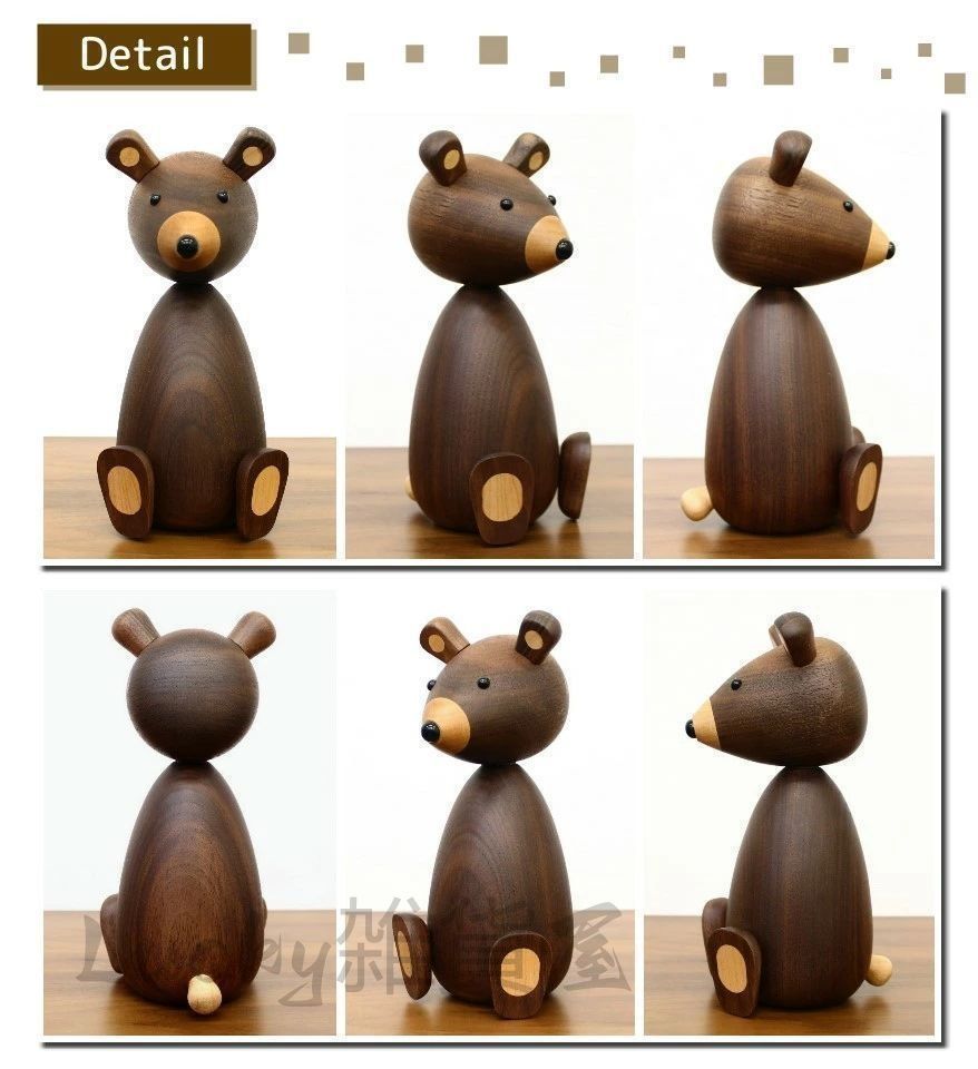 ハンス ブリング 木製オブジェ 鳥 アヒル親子3点セット リプロダクト