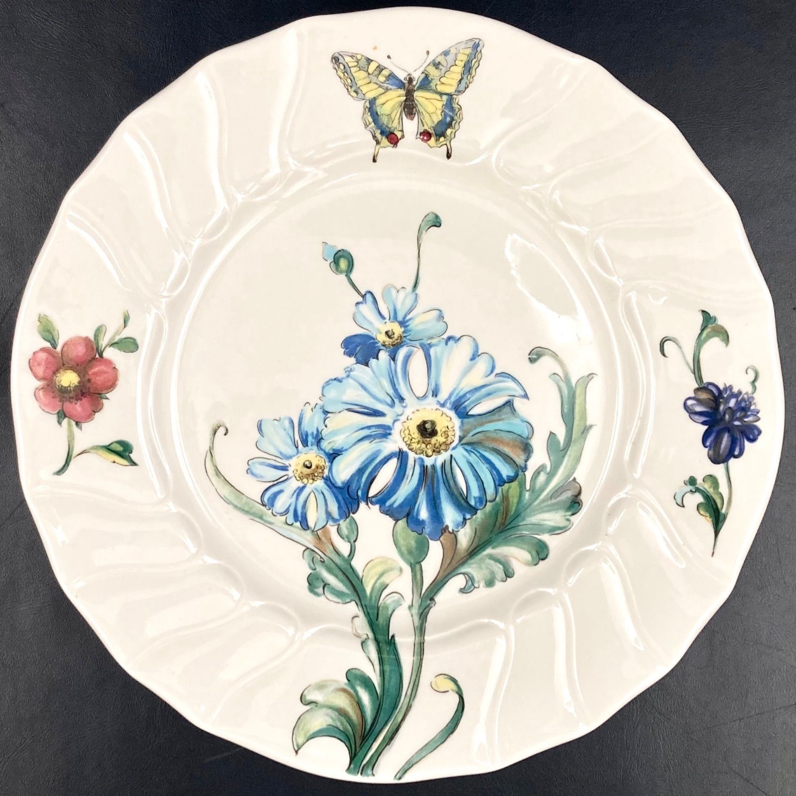 MZ662) 【訳あり】 90s Villeroy&Boch Bouquet 20cm プレート 5枚