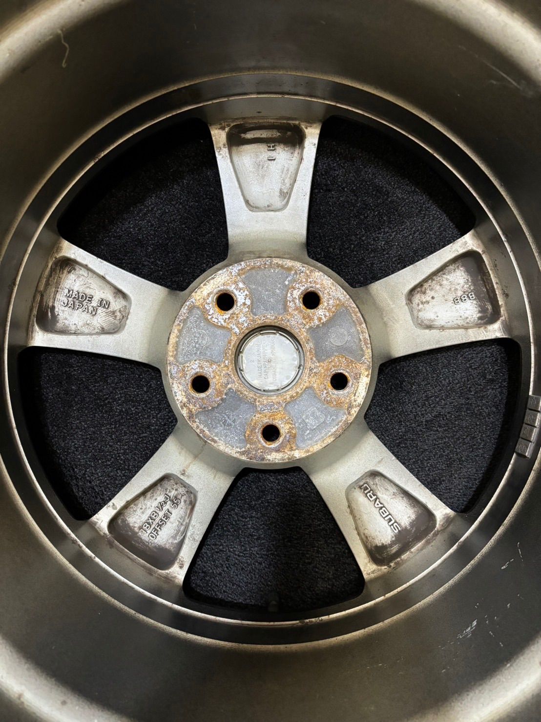 スバル　インプレッサ　純正ホイール 18インチ 18インチ スバル純正ホイール 4本 中古 18X8.5+55 5H114.3