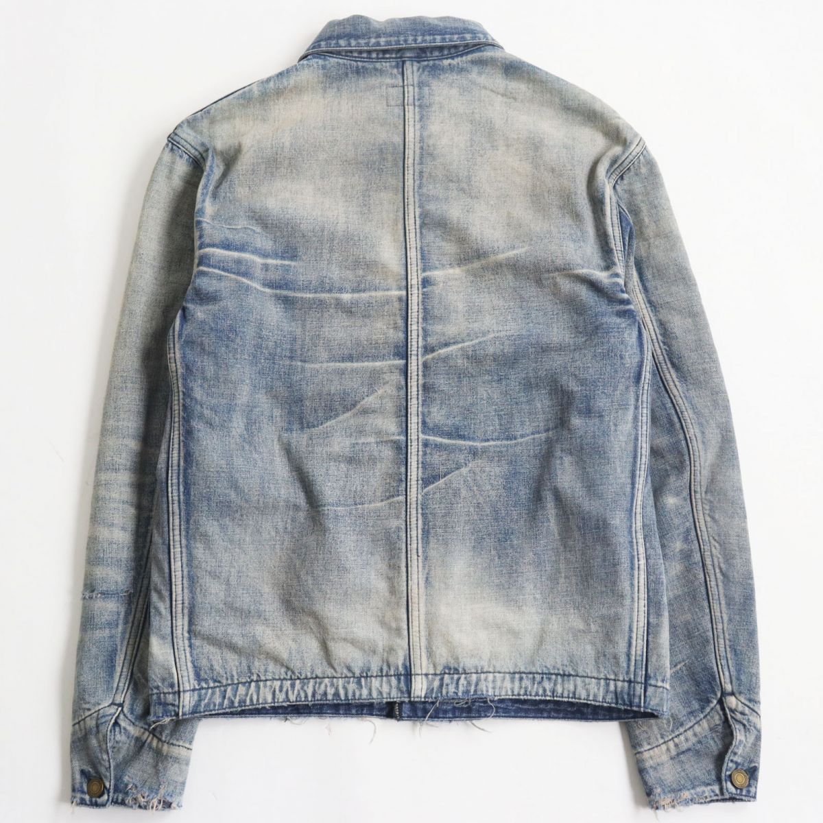 サンローラン  デニムジャケット  Saint Laurent 古着 SAINT LAURENT(サンローラン) 13AW leather sleeve denim jacket